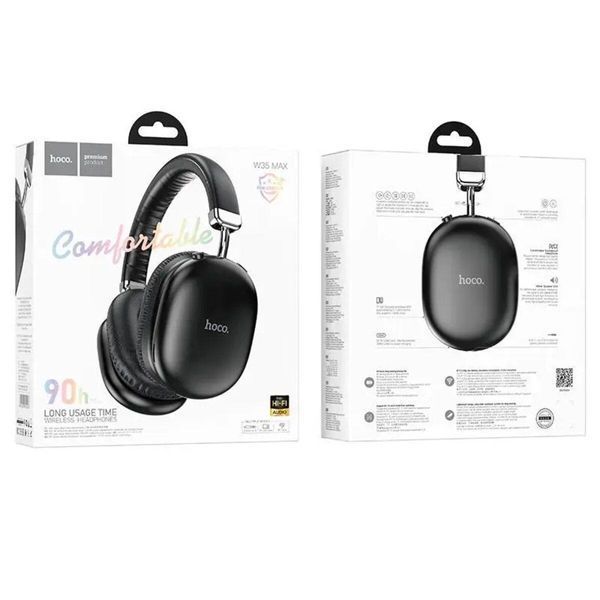 Беспроводные накладные наушники HOCO W35 Max Joy BT headphones Black 656-03801 фото