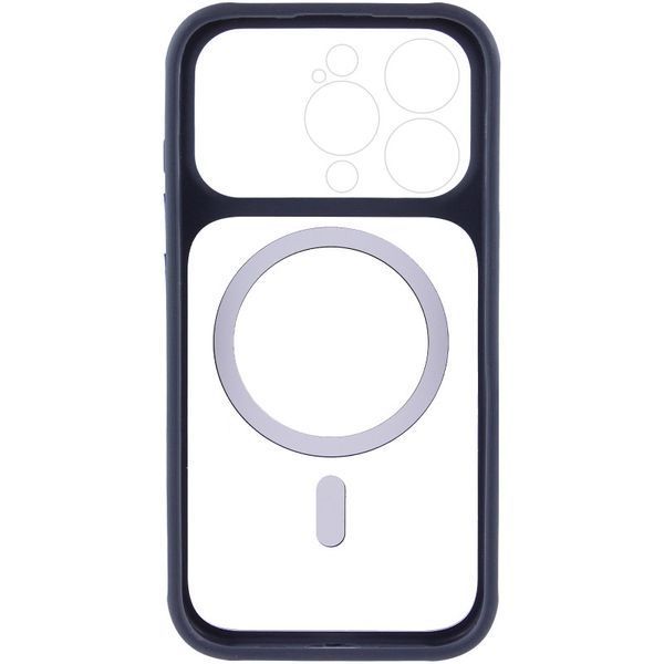Чохол TPU+PC GETMAN Moon Clear with MagSafe для Apple iPhone 14 Pro Max (6.7") Blue 656-08433 фото