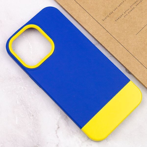 Чехол TPU+PC Bichromatic для Apple iPhone 13 Pro (6.1") Navy Blue / Yellow 555-03988 фото