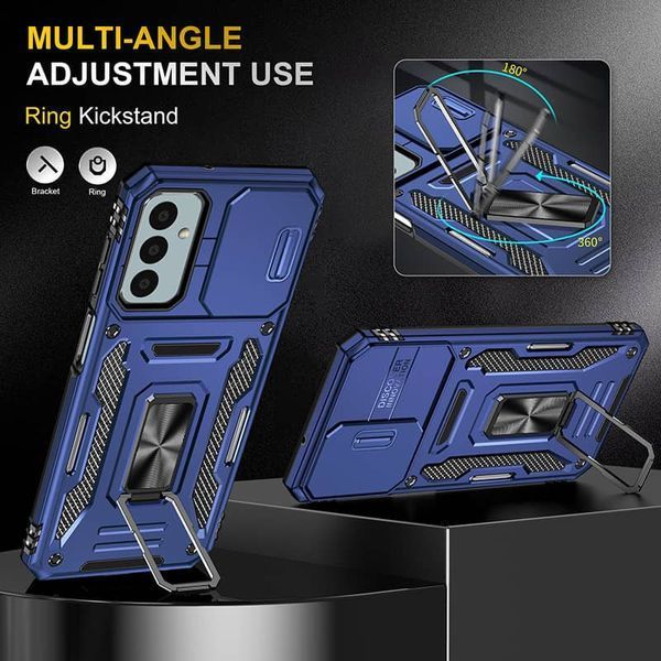 Ударостійкий чохол Camshield Army Ring для Samsung Galaxy M14 5G Navy Blue 777-05072 фото
