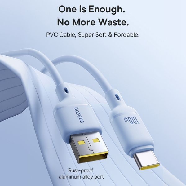 Кабель Baseus Silky Series Fast Charging Cable USB to iP 2.4A 1m Galaxy Blue P10377702313-00 фото