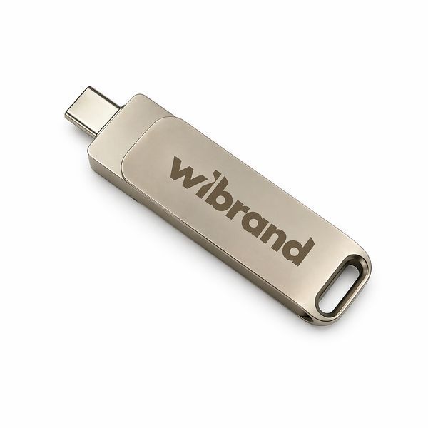 Портативный SSD Wibrand Wolf 1TB USB 3.2 Gen.2 Type-C/Type-A Read/Write 1000MB/s Silver WIEXSSD/WO1TB фото