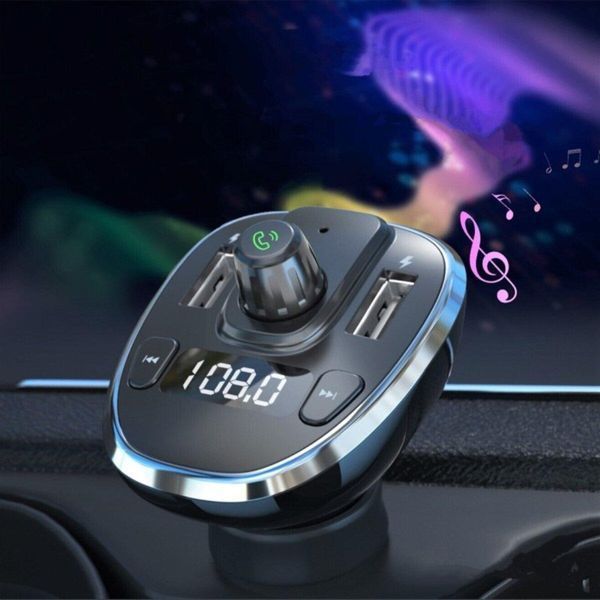 Автомобильное зарядное устройство для ESSAGER Dynamic Car Bluetooth MP3 Car Charger Sliver 656-00379 фото