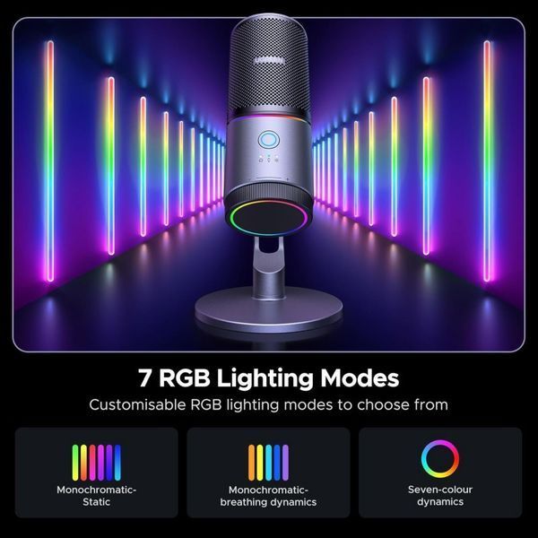 Настольный микрофон UGREEN CM769 Desktop RGB 24-bit 96kHz ANS (USB-A) Dark Gray UGR-35629 фото