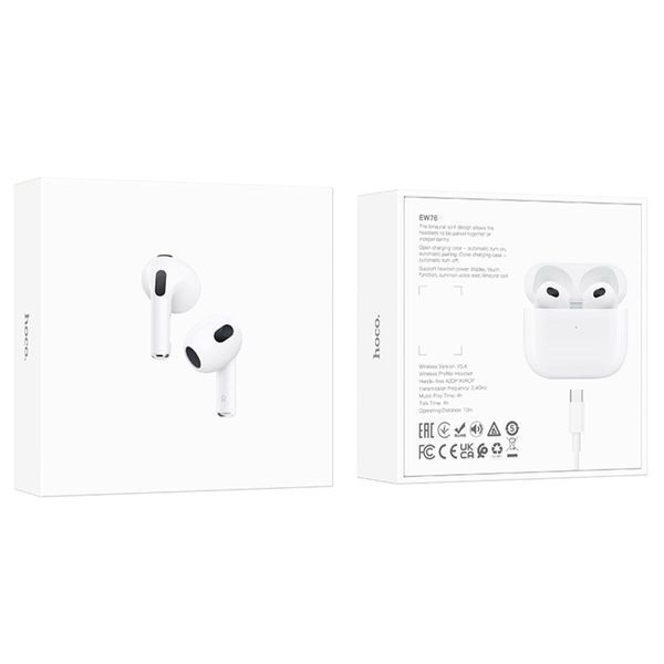 Бездротові навушники HOCO EW76 True wireless stereo headset White 656-03905 фото