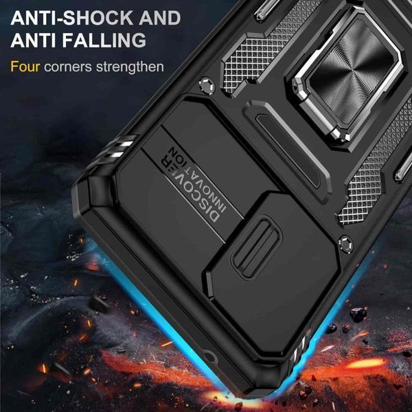 Ударостійкий чохол Camshield Army Ring для Samsung Galaxy A13 4G / A04s Black 777-05122 фото
