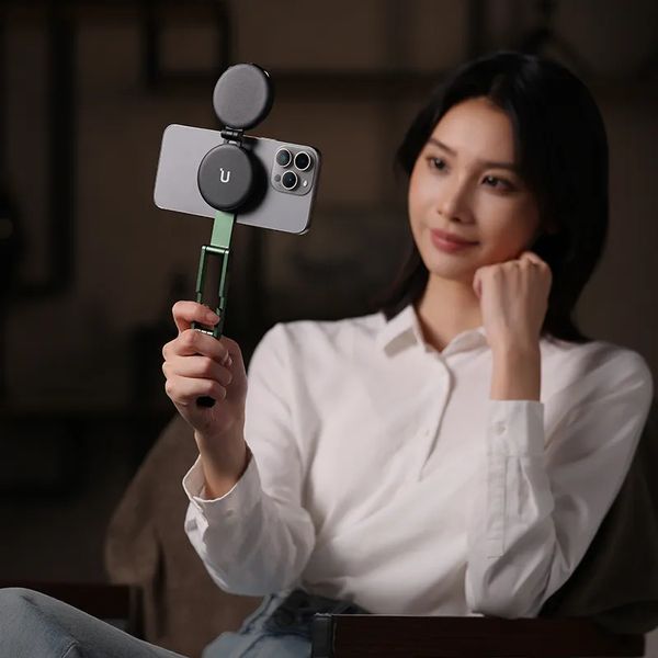 Держатель телефона Ulanzi MA60 Foldable Magnetic Phone Tripod (Pink) S039 фото