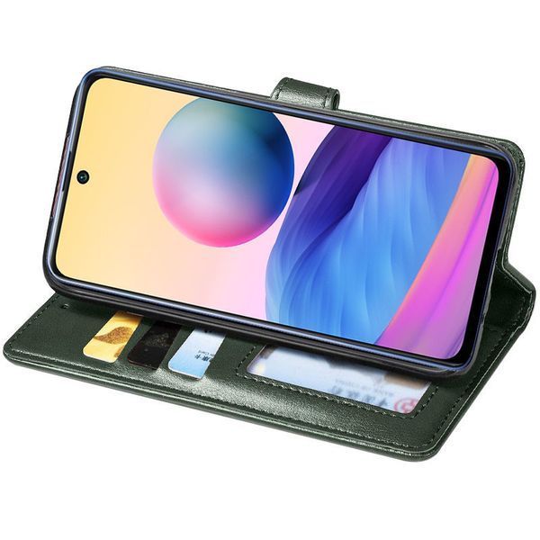 Кожаный чехол-книжка GETMAN Gallant (PU) для Xiaomi Redmi Note 14 4G (Europe version) Green 777-06188 фото