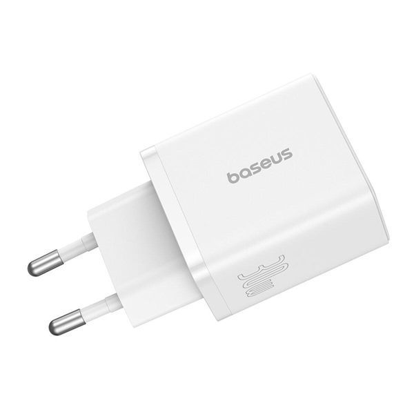 Мережевий зарядний пристрій Baseus Cube Fast Charger C+U 30W EU Moon White 656-01294 фото