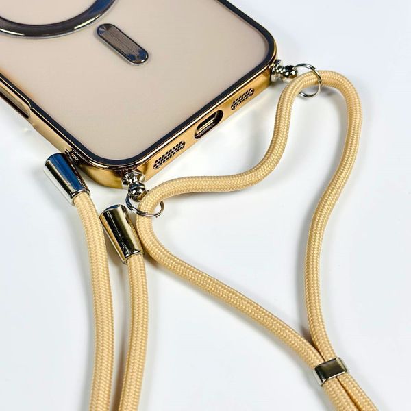 Чохол Crossbody Lanyard with Magsafe зі шнурком для iPhone 16 Pro Max Silver 214-02696 фото