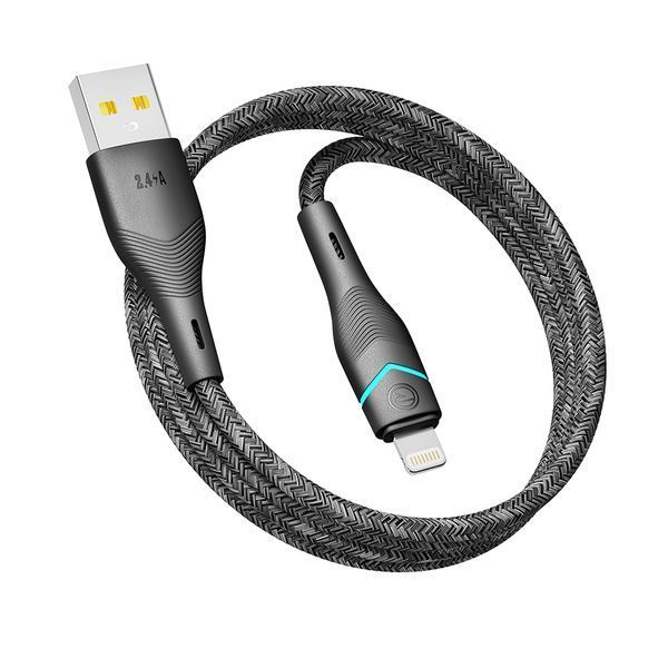 Кабель USB Ridea RC-RL15 RGB Light Lightning 12W 1.2m Черный 209-00345 фото