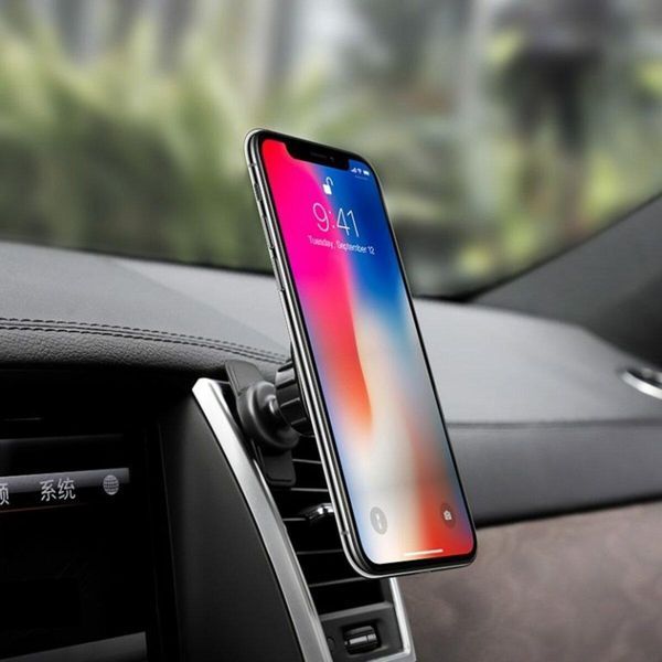 Держатель для мобильного HOCO CA52 Intelligent air outlet in-car holder Black+Gray 656-00482 фото