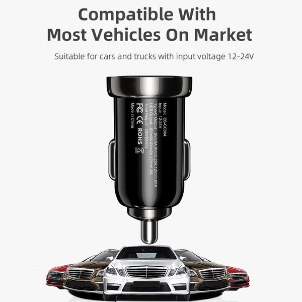 Автомобільний зарядний пристрій Essager Sunset Type-C to Lightning 20W USB Charging Cable black (ECC2Q-WL0A) 656-00320 фото