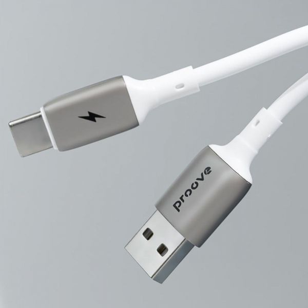 Кабель Proove Flex Metal USB для Type-C 2.4A (1m) white 656-02581 фото