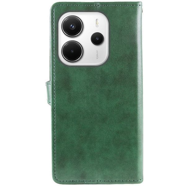 Кожаный чехол-книжка GETMAN Gallant (PU) для Xiaomi Redmi Note 14 4G (Europe version) Green 777-06188 фото