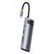 USB-Хаб Baseus Metal Gleam Series 7-in-1 (2xUSB3.0 + 4KHD + Type-C + Type-C PD+ TF + SD) Gray WKWG020113 фото 8