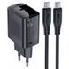 Мережевий зарядний пристрій з кабелем ACEFAST A82 PD20W GaN single USB-C charger set (P5) (EU) Black 6974316280057 фото 1