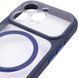 Чохол TPU+PC GETMAN Moon Clear with MagSafe для Apple iPhone 14 Pro Max (6.7") Blue 656-08433 фото 4