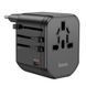 Универсальное зарядное устройство HOCO AC15 Walker three-port PD20W(1C2A) universal conversion charger Black 656-03188 фото 3