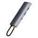 USB-Хаб Baseus Metal Gleam Series 7-in-1 (2xUSB3.0 + 4KHD + Type-C + Type-C PD+ TF + SD) Gray WKWG020113 фото 7