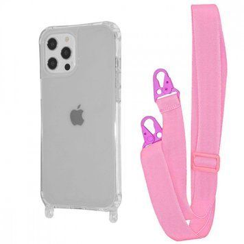 Чохол WAVE Clear Case With Strap для Iphone 12 Pro Max Pink 208-05206 фото