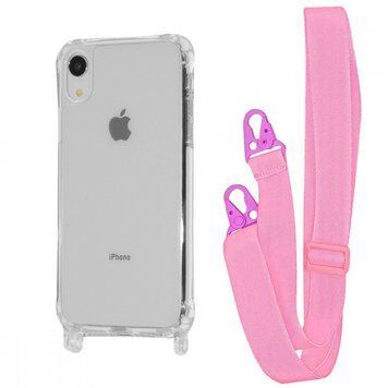 Чехол WAVE Clear Case With Strap для Iphone Xr Pink 208-05306 фото