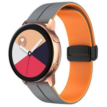 Силіконовий ремінець Classy для Smart Watch 20mm Grey / Orange 212-01469 фото
