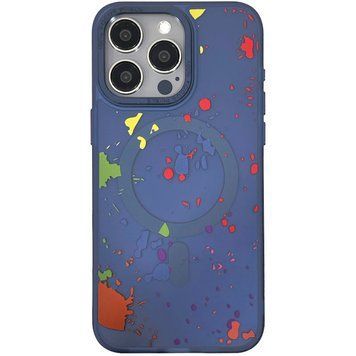 Чехол TPU+PC Flush with MagSafe для iPhone 15 Pro (6.1") Dark blue 555-00373 фото