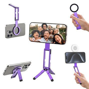 Держатель телефона Ulanzi MA60 Foldable Magnetic Phone Tripod (Purple) S037 фото