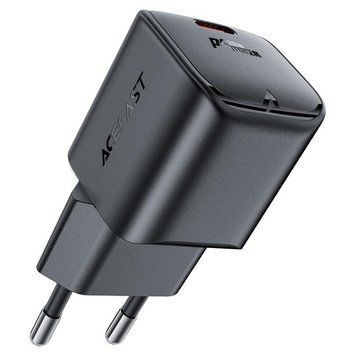 Сетевое зарядное устройство ACEFAST A73 mini PD20W GaN USB-C charger Black 6974316282648 фото