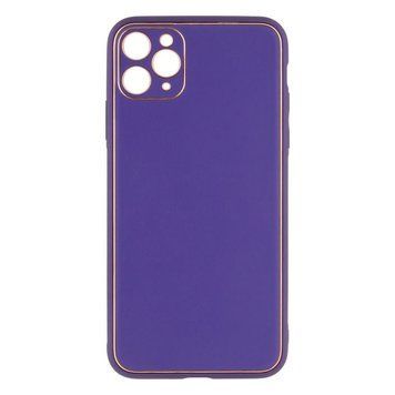 Чохол Leather Gold with Frame для iPhone 11 Pro Max Purple 207-00344 фото