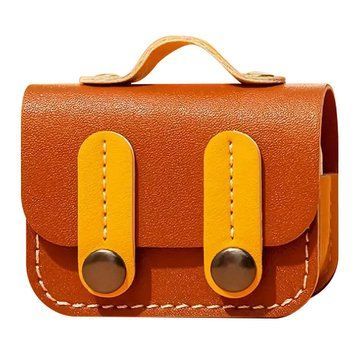 Кожаный футляр Briefcase для наушников AirPods 3 Yellow 203-00359 фото