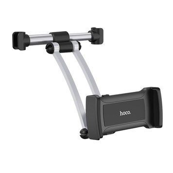 Тримач для мобільного HOCO CA62 Handsome aluminum rear pillow in-car holder Silver＆Black 656-00483 фото