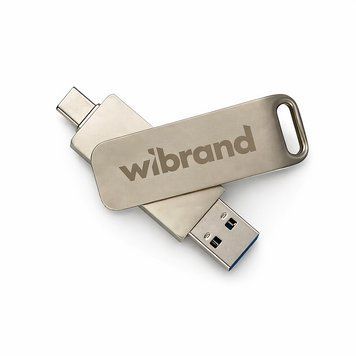 Портативный SSD Wibrand Wolf 2TB USB 3.2 Gen.2 Type-C/Type-A Read/Write 1000MB/s Silver WIEXSSD/WO2TB фото