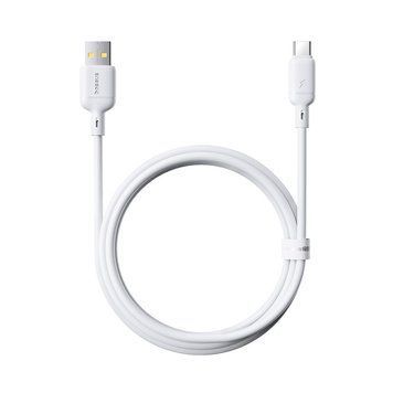 Кабель Baseus Silky Fast Charging Data Cable USB-A to USB-C 3A 2m Moon White P10377703213-03 фото
