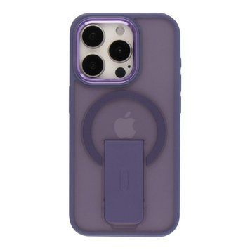 Чехол TPU+PC FlexGuard Magnetic Ring Stand для iPhone 15 Pro Dark Purple 757-00403 фото