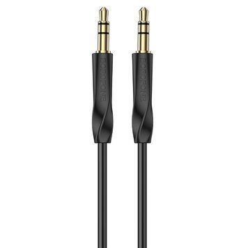 Аудіокабель BOROFONE BL16 3.5mm male to 3.5mm male, PVC, 1m, Black 6974443389166 фото