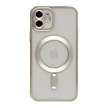 Чохол TPU Metallic Chrome Full Camera with Magsafe для iPhone 11 Silver 214-02837 фото