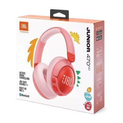 Навушники JBL JR 470 NC Pink (JBLJR470NCPIK) JBLJR470NCPIK фото