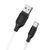 Кабель BOROFONE BX42 USB to Type-C 3A, 1m, silicone, TPE connectors, White 6931474736772 фото