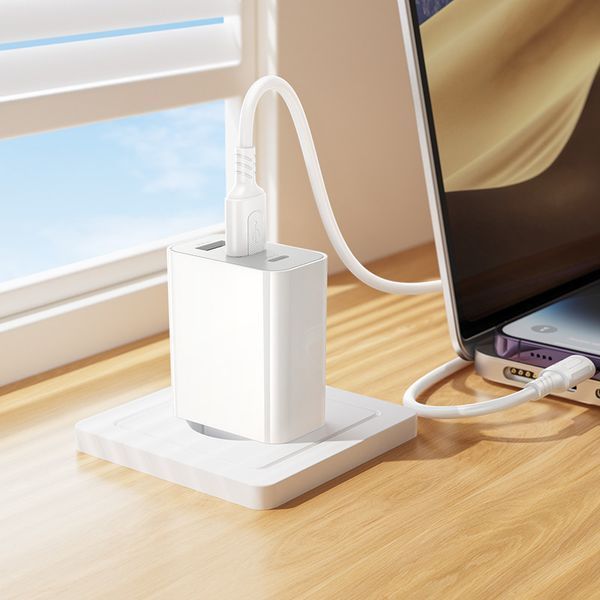 Мережевий зарядний пристрій BOROFONE BA105A Stellar three-port charger White 6941991125270 фото