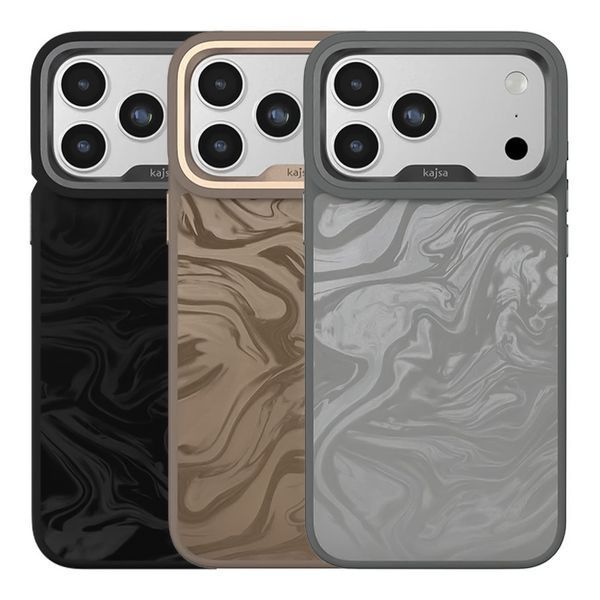 Чохол Kajsa Glamorous Collection Fluid Art with MagSafe для iPhone 17 Pro Max Black O-Ring 2020000507628 фото