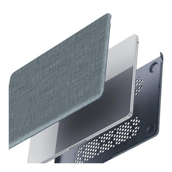 Накладка PC+Fabric AMO-TRI для MacBook Air 15" 2025/2024/2023 (M4/M3 A3114/M2 A2941) Grey 777-07739 фото
