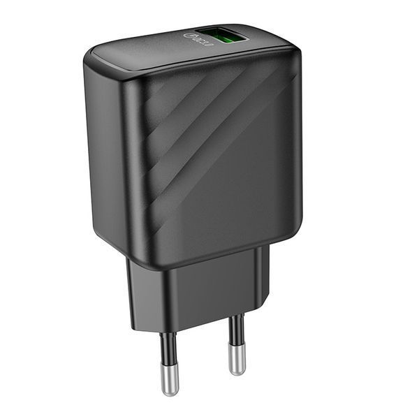 Мережевий зарядний пристрій HOCO CS21A Rich single port QC3.0 charger Black 6942007609883 фото