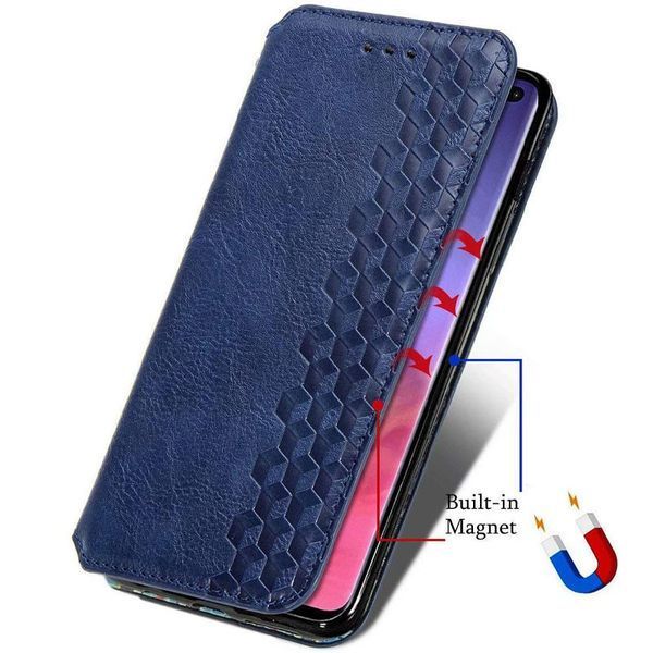 Кожаный чехол-книжка GETMAN Cubic для Samsung Galaxy A13 4G Синий 555-01912 фото