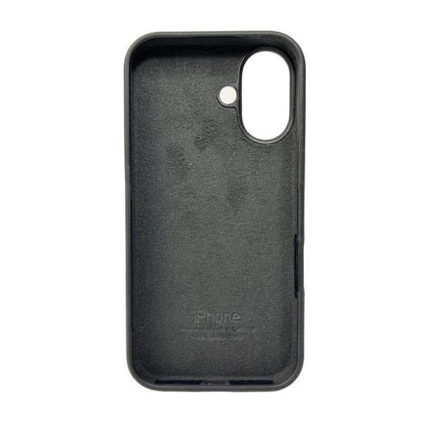 Силиконовый чехол для iPhone 16 Black 666-01162 фото