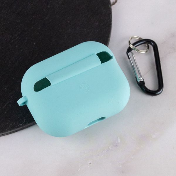 Силіконовий футляр з мікрофіброю для навушників Airpods Pro 2 / Pro Marine Green 203-00309 фото