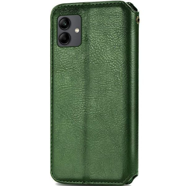 Шкіряний чохол-книжка GETMAN Cubic для Samsung Galaxy A06 Зелений 555-01658 фото