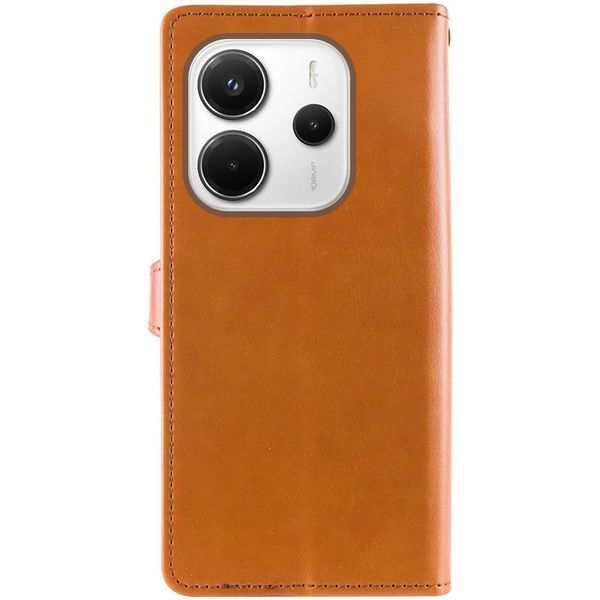 Шкіряний чохол-книжка GETMAN Gallant (PU) для Xiaomi Redmi Note 14 4G (Europe version) Brown 777-06189 фото