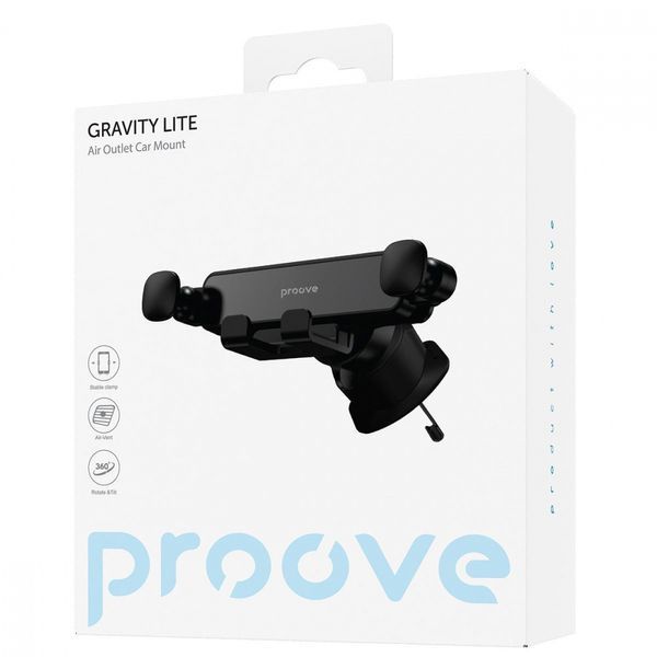 Автоутримувач Proove Gravity Lite Air Outlet Car Mount black 656-02632 фото
